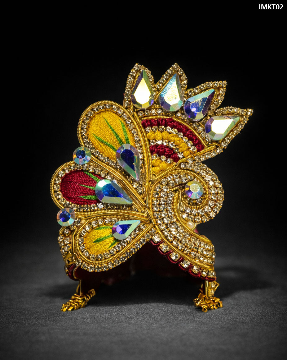 Royal Zari Mukut with Fine Stone Embellishment for Laddu Gopal - JMKT02