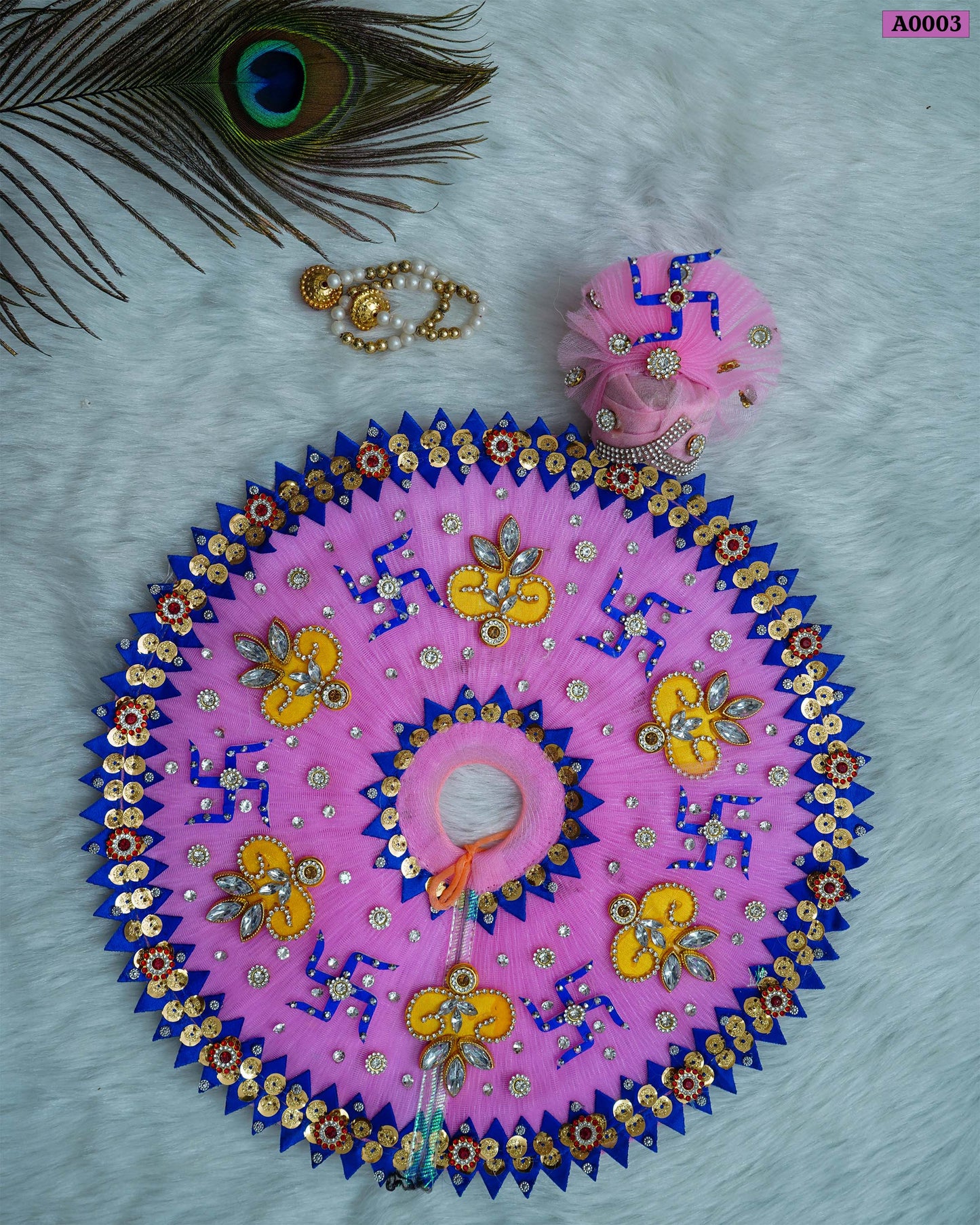 Vrindavan Royale Siddhika Swastik Designer Laddu Gopal Poshak | A0003