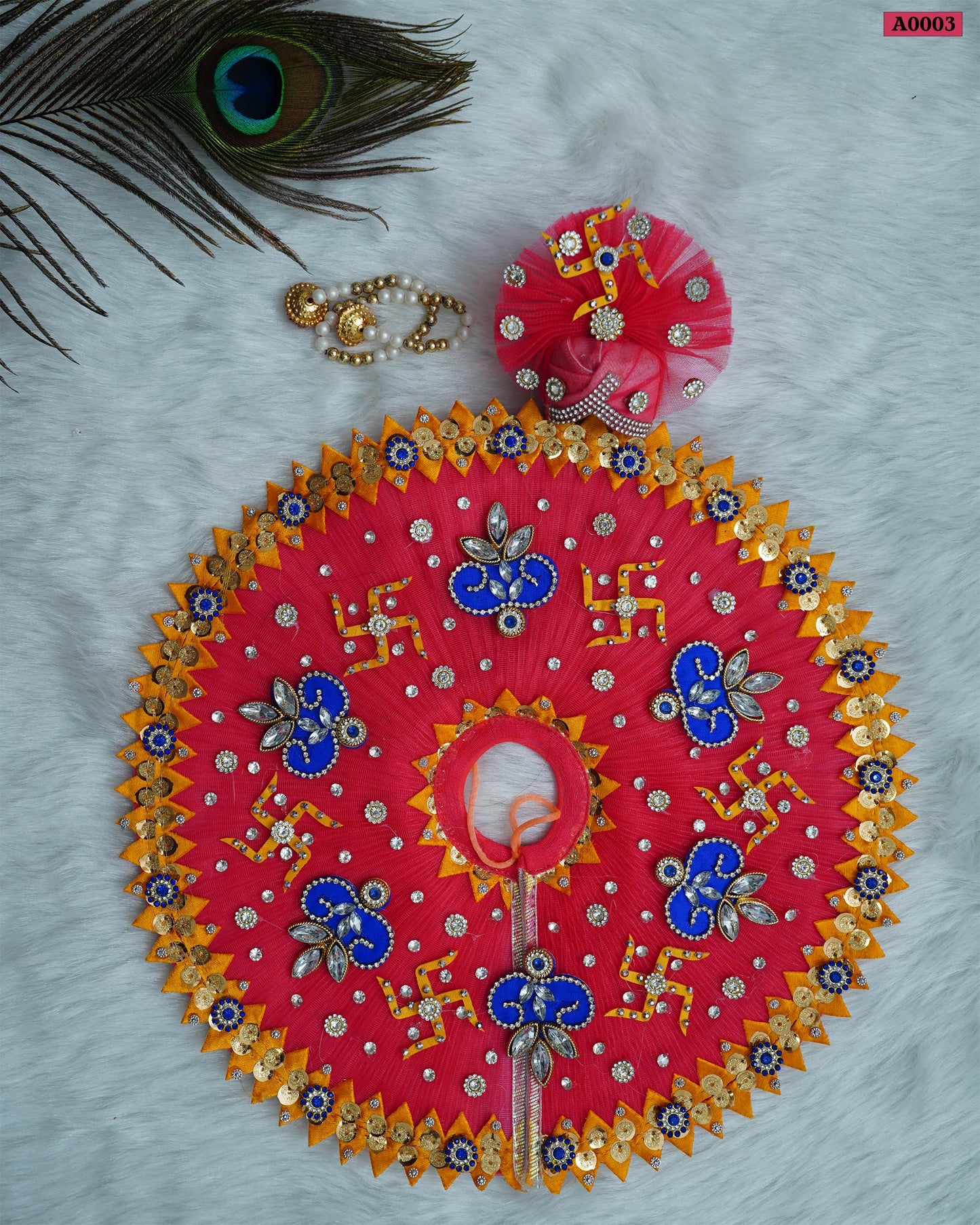 Vrindavan Royale Siddhika Swastik Designer Laddu Gopal Poshak | A0003