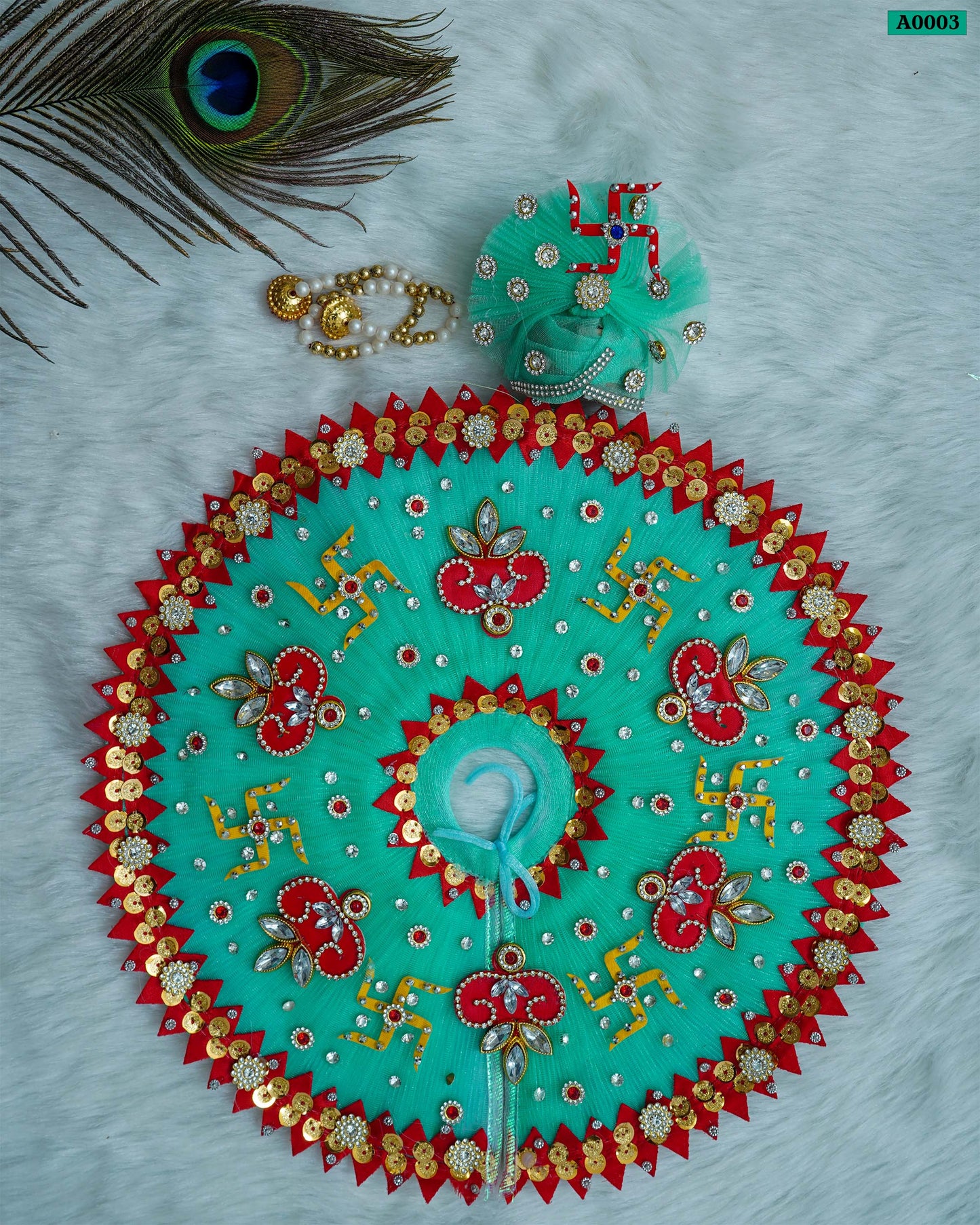 Vrindavan Royale Siddhika Swastik Designer Laddu Gopal Poshak | A0003