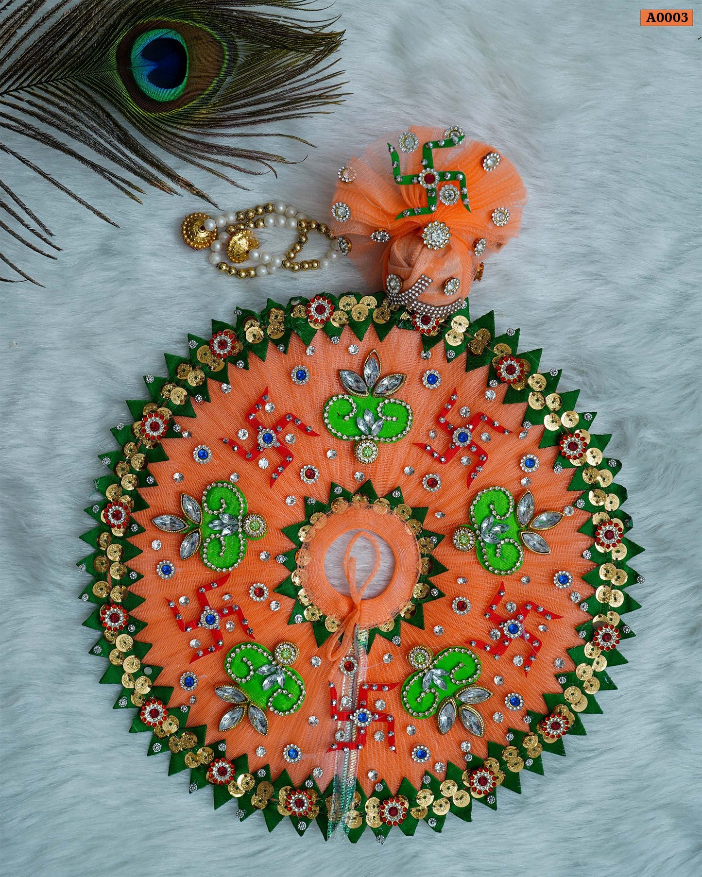 Vrindavan Royale Siddhika Swastik Designer Laddu Gopal Poshak | A0003