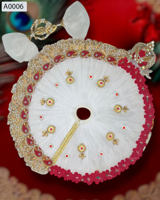 Beautiful Designer Poshak With Pagdi & Mala for Laddu Gopal - A0006