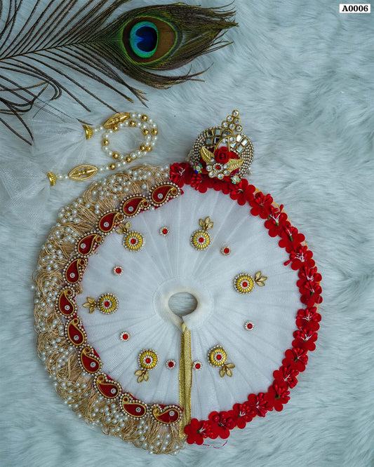 Vrindavan Classic Alankrita Premium Designer Laddu Gopal Poshak | A0006