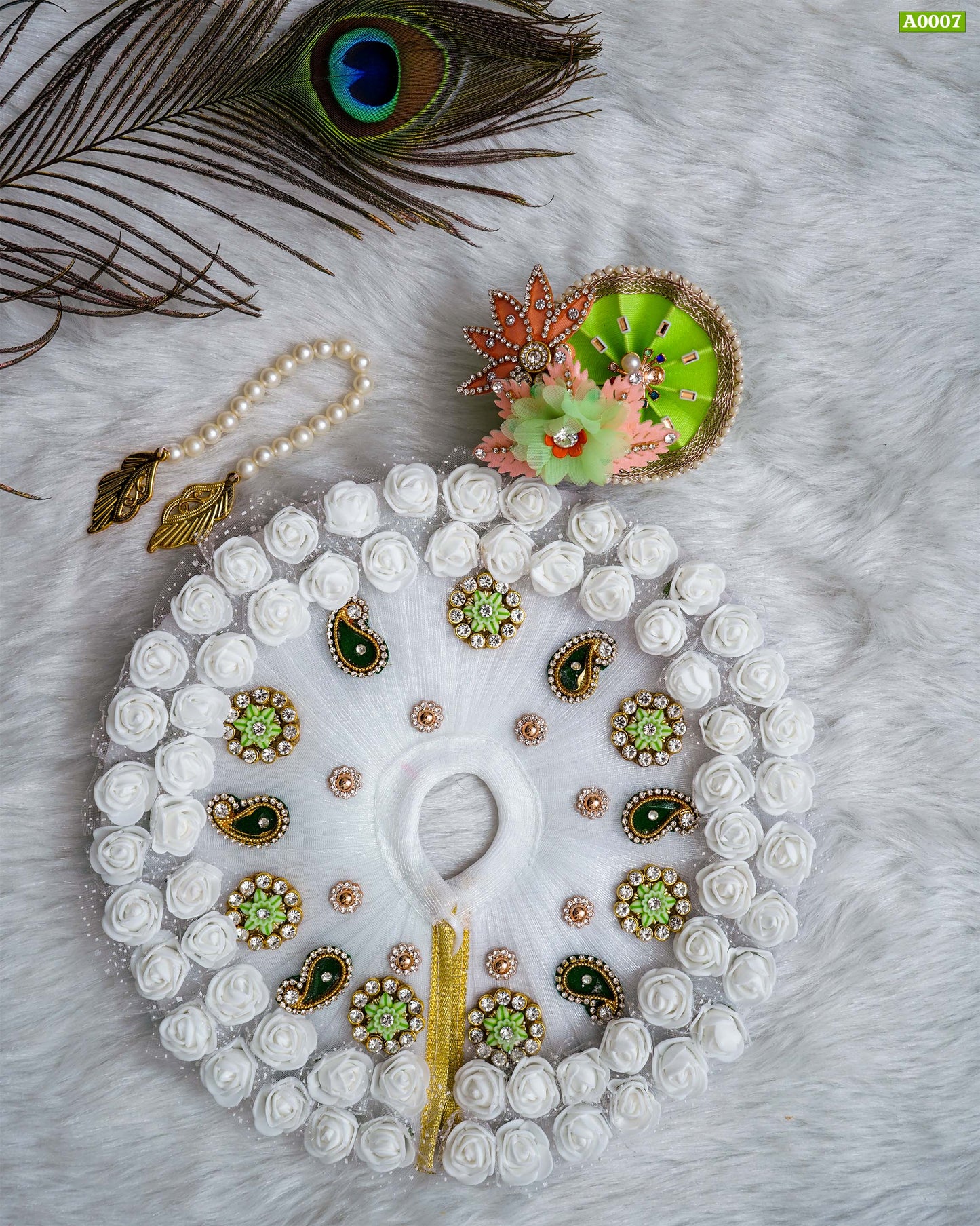 Vrindavan Classic Pushpanjali Premium Designer Laddu Gopal Poshak | A0007