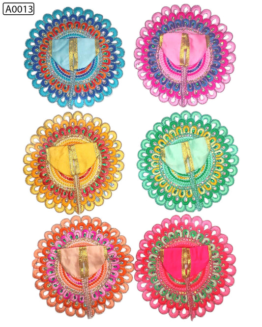 Fancy Designer 1 Piece Poshak Multi Color Set for Laddu Gopal (Pack of 6) - A0013