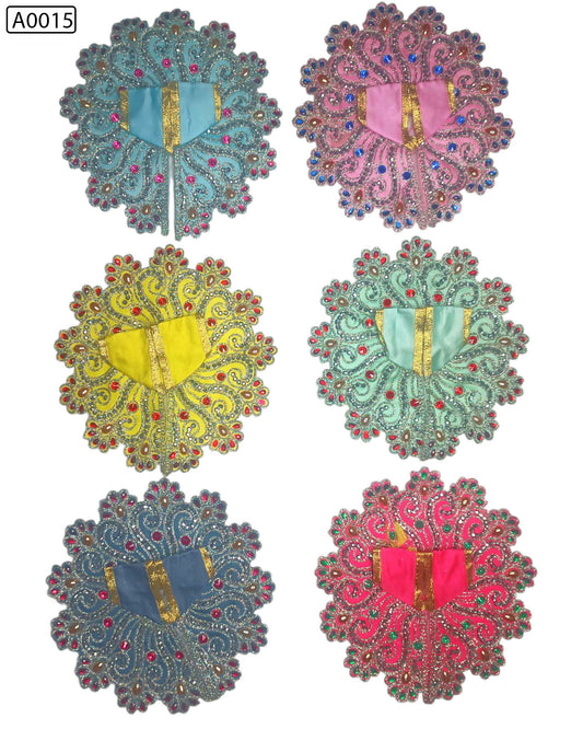 Fancy Designer 1 Piece Poshak Multi Color Set for Laddu Gopal (Pack of 6) - A0015