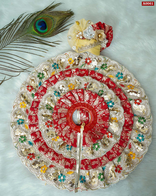 Vrindavan Royale Rajsi Vastra Laddu Gopal Poshak | A0061