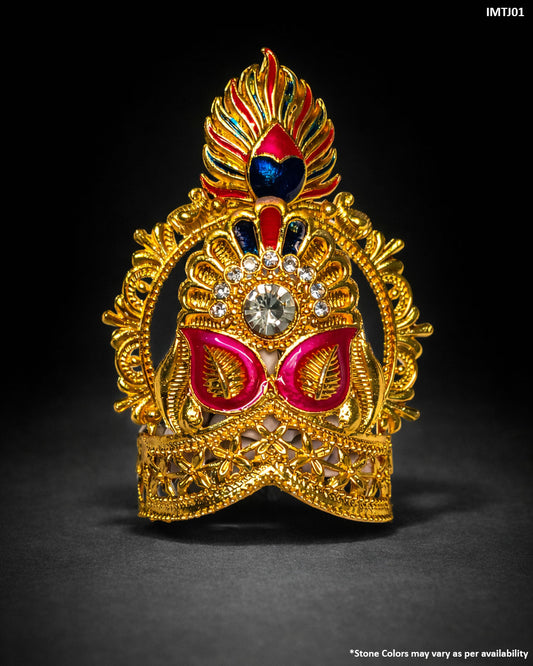 Beautufu Metal Mukut for Laddu Gopal Ji / Mata Rani - IMTJ01