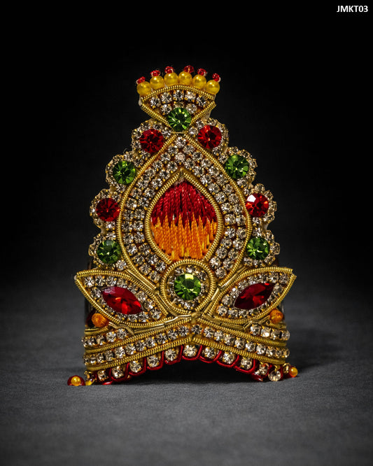 Beautifully Crafted Zari Mukut for Laddu Gopal Divine Shringar - JMKT03