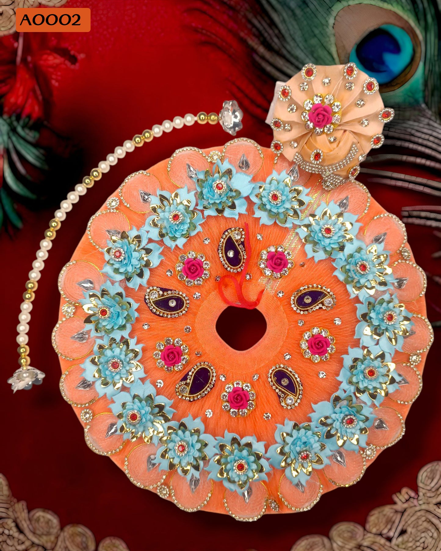 Beautiful Designer Poshak With Pagdi for Laddu Gopal - A0002