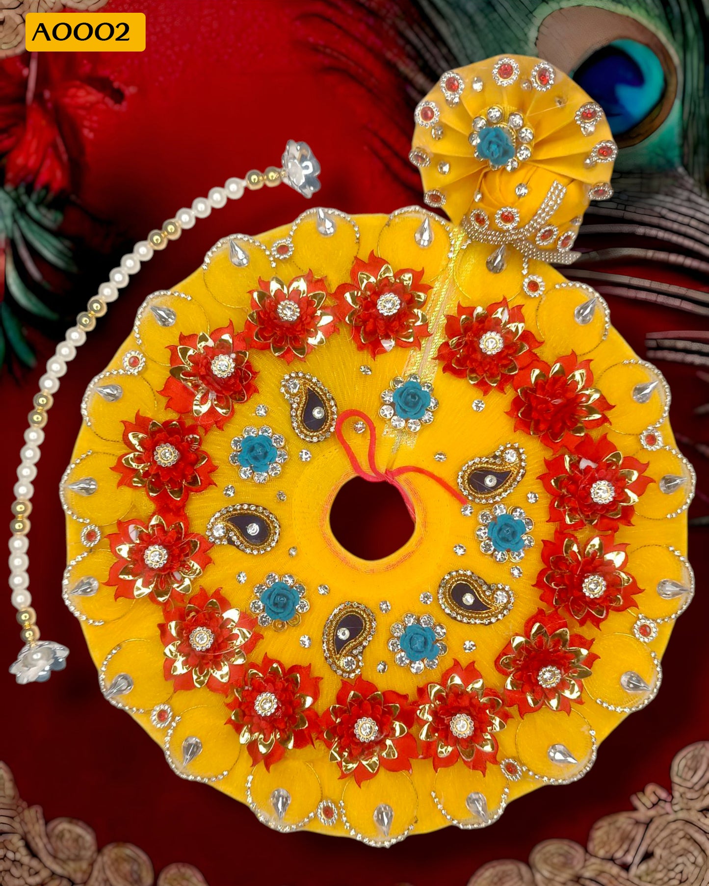 Beautiful Designer Poshak With Pagdi for Laddu Gopal - A0002