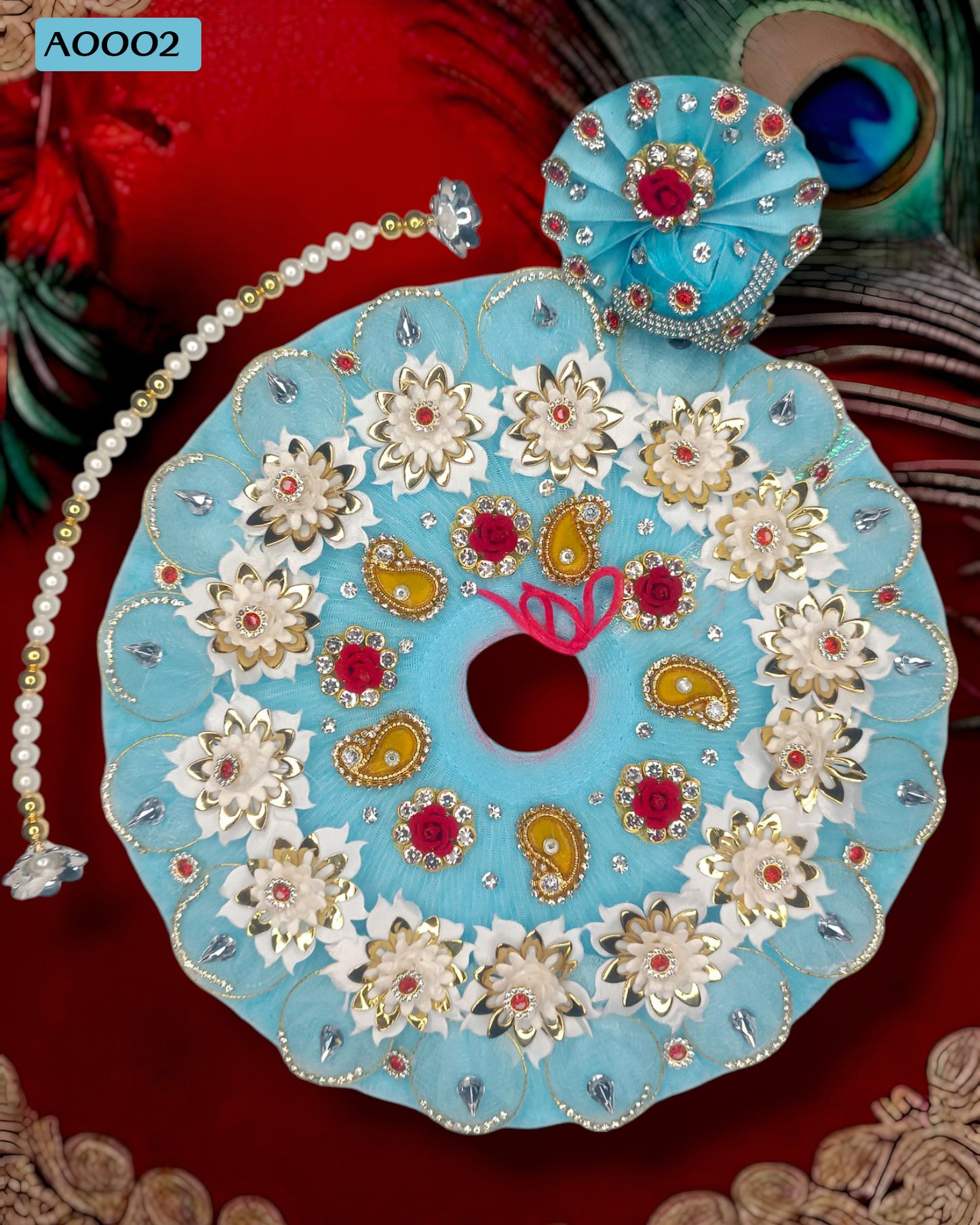 Beautiful Designer Poshak With Pagdi for Laddu Gopal - A0002