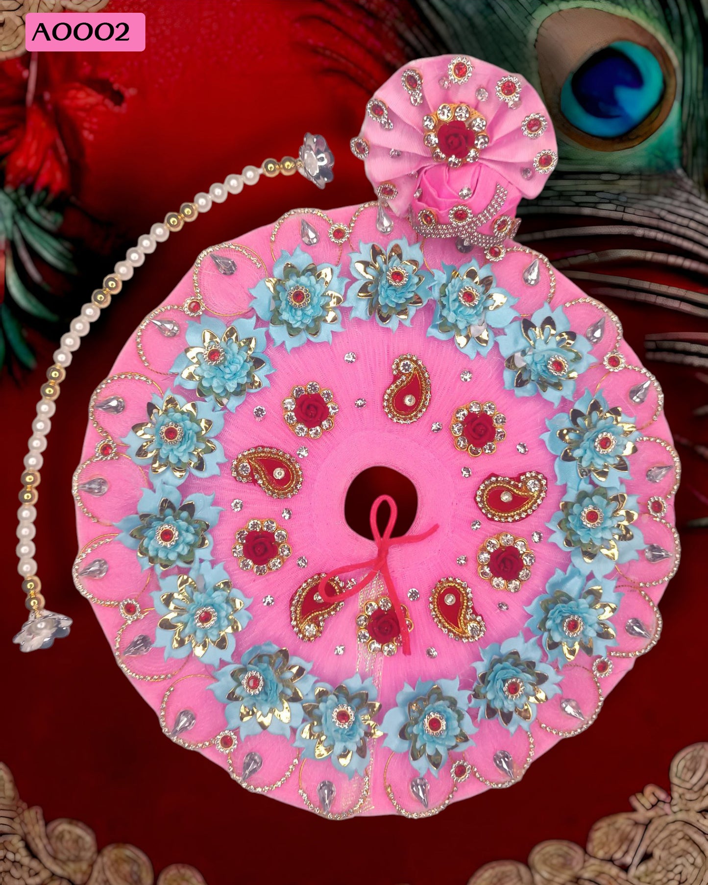 Beautiful Designer Poshak With Pagdi for Laddu Gopal - A0002